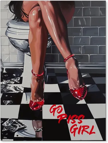 Vista 40 de WBSTGUE Arte retro divertido para pared de baño, letrero de reglas de baño, póster minimalista en blanco y negro, impresiones en lienzo