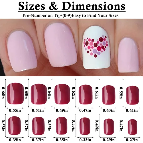 Vista 3 de 360 uñas cuadradas redondas a presión, uñas postizas cortas, uñas acrílicas cortas a presión, pegamento cuadrado en uñas, uñas postizas ovaladas, 15