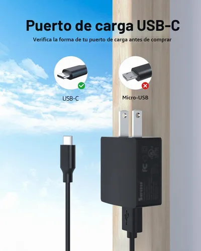 Vista 3 de Superer Cargador de CA USB C de 5 pies para Samsung Galaxy A03S A02s A01 SM-A025 SM-A037 SM-S134 USB C Adaptador de carga rápida Cable