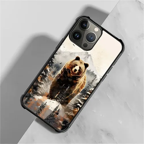 Vista 399 de Funda compatible con iPhone 15, diseño de elefantes africanos, diseño increíble a prueba de golpes, antiarañazos, carcasa trasera de policarbonato