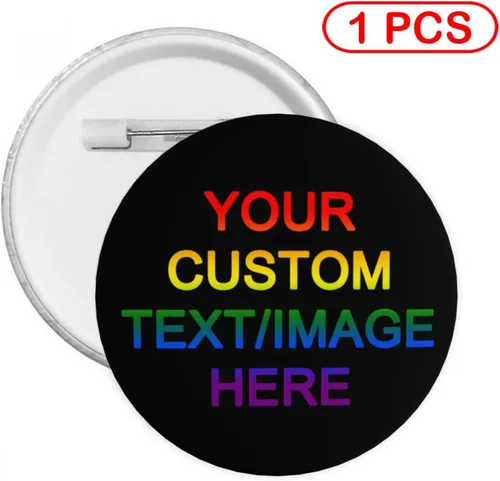 Vista 4 de Alfileres personalizados, botones personalizados, 1-200 unidades, broche personalizado, botón personalizado para mochila, decoración de tela