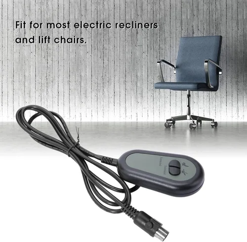 Vista 7 de Control remoto de elevación de silla de 2 botones, enchufe de 5 pines, repuesto para sofá reclinable eléctrico fijo