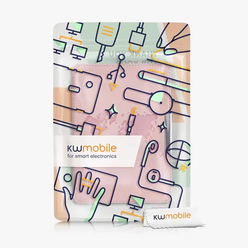 Vista 7 de kwmobile Funda compatible con Amazon Kindle Paperwhite (10.Gen - 2018) - Funda para lector electrónico - Esquema de viaje rosa polvoriento