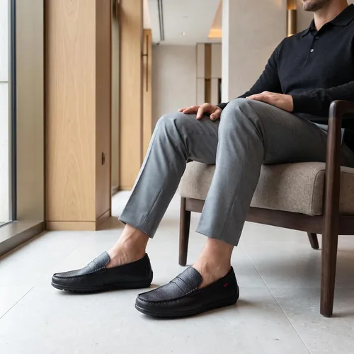 Vista 4 de Marc Joseph New York Mocasines Penny casuales sin cordones para hombre Negro
