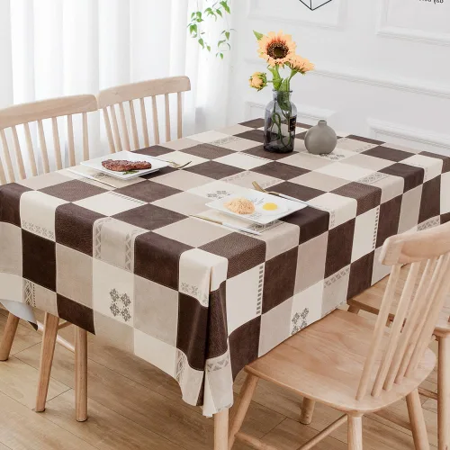 Vista 13 de TruDelve Mantel de Vinilo Resistente Mantel de Mesa de Plástico para Mesas Cuadradas Impermeable Hule Manteles para Mesa Cubierta de Mesa