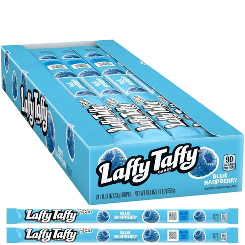 Vista 6 de Laffy Taffy Cuerda Azul Frambuesa 3/99C, 0.81 onzas, 24 unidades (CANDY DE AZÚCAR - PRECIO MISC)
