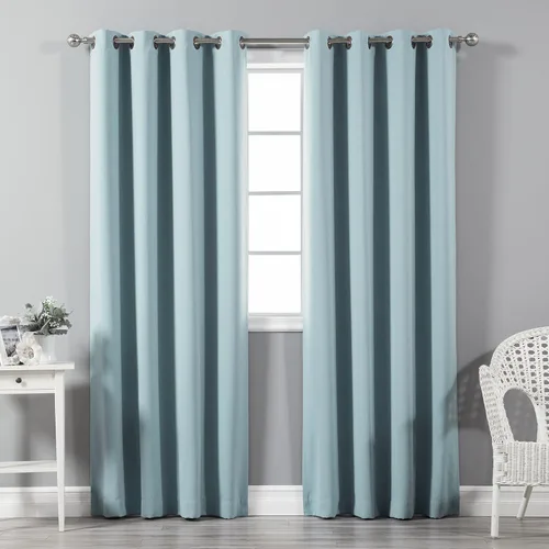 Vista 39 de Best Home Fashion Cortinas opacas aisladas térmicamente - Parte superior del ojal de bronce antiguo - 52" de ancho x 84" Largo - (Juego de 2 Paneles)