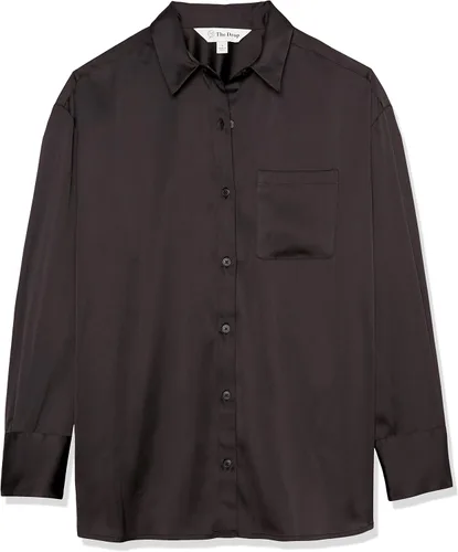 Vista 6 de The Drop Logan - Camisa de gran tamaño con hombros caídos para mujer