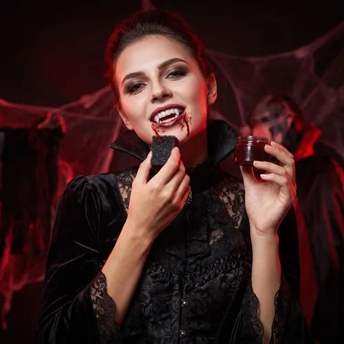Vista 5 de Kit SFX de Halloween Cápsulas de gel de sangre coagulada Esponja