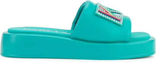 Vista 5 de Karl Lagerfeld Paris Women's Opal Embellished Platform Slide Sandal