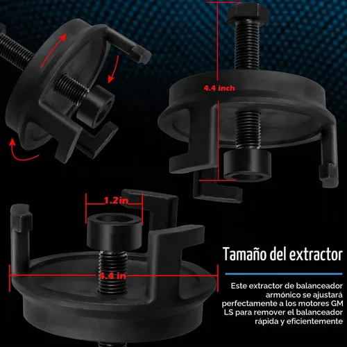 Vista 7 de Para GM LS Extractor de Equilibrador Armónico 25264 Extractor de Polea de Manivela para Chrysler Jeep Dodge, Extractor de Amortiguador Armónico