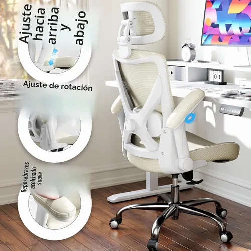 Vista 6 de Silla ergonómica de oficina: sillas de escritorio de oficina en casa