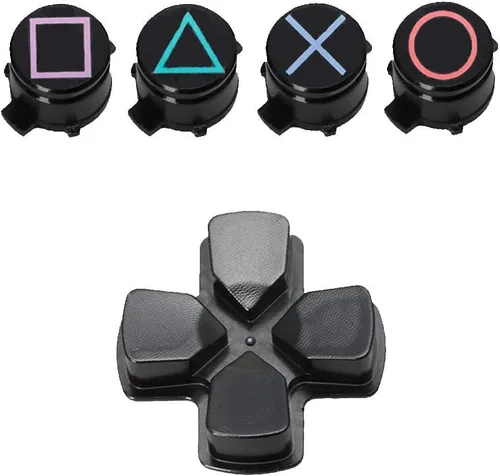 Vista 3 de Yosikr Thumbsticks - Palanca de mando para Playstation 4 PS4 con destornillador cruzado + piezas de repuesto de gatillo L2 R2 L1 R1 + botones Bullet
