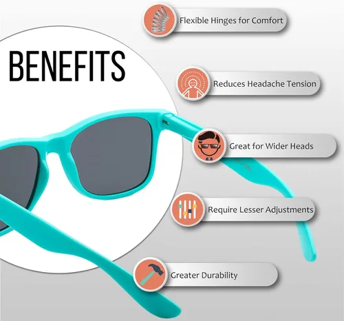 Vista 2 de Wholesale Bulk Unisex 80's Retro 100% UV Sunglasses for Adults - 10 Pack - wFlex Hinges