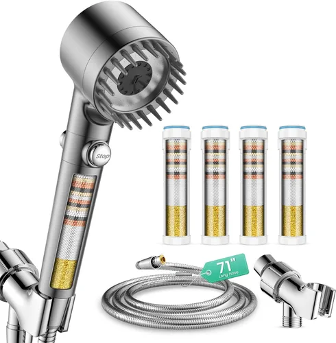 Vista 12 de Filtered Shower Head with Handheld 4PCS Filters ShowerHead