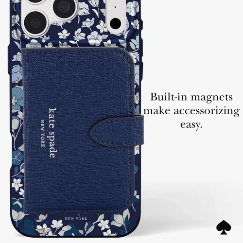 Vista 5 de kate spade new york Funda para iPhone 18 Pro - Flowerbed Navy Macizo de flores azul marino