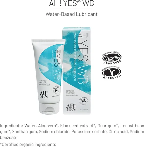 Vista 7 de AH! YES WB - Lubricante personal orgánico a base de agua - 100ml