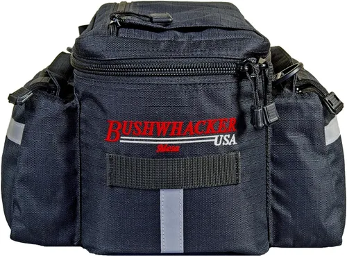 Vista 4 de Bushwhacker Mesa - Bolsa de maletero grande aislada para bicicleta, hielera trasera para bicicleta, almacenamiento de carga con interior acolchado