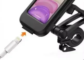Vista 6 de Generic Soporte de teléfono impermeable, universal compatible con todos los teléfonos iPhone y Android, giro 360, accesorio seguro para manillar
