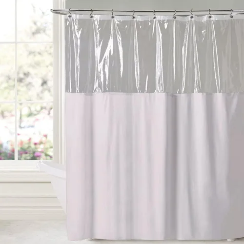 Vista 7 de Sweet Home Collection - Cortina de ducha de vinilo de 10 calibre, 72 x 72 pulgadas