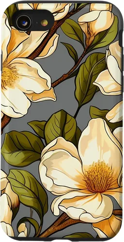 Vista 18 de Botanical Garden Magnolia Flower Case for iPhone 17