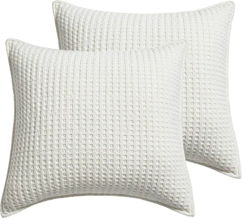 Vista 13 de Levtex Home - Mills Waffle - Juego de fundas de almohada Euro (Set de dos) - Spa - Tamaño de funda (66x66 cm), sin inserto