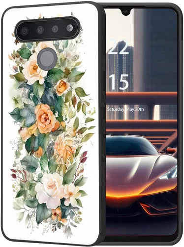 Vista 9 de Funda protectora duradera para LG Stylo 6 para LG Stylo 6 2020 6.8 pulgadas, diseño de hojas de aguacate