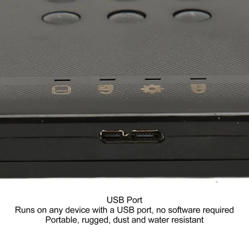 Vista 6 de Zyyini Caja de disco duro cifrado, 3 TB 5 Gbps cifrado USB 3.0 2.in SATA Disco Duro Caja de disco duro Hardware de acceso con contraseña, para 7 8