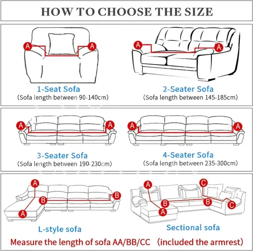 Vista 5 de Konsilsa Funda elástica para sofá de 1/2/3/4 plazas, funda universal para sillón suave, lavable, antideslizante, adecuada para protector de muebles