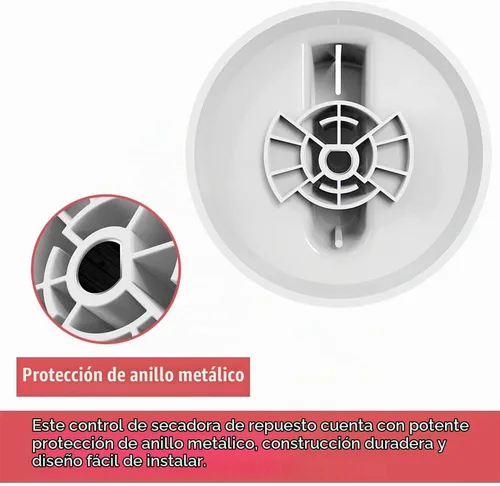 Vista 4 de WE03X25285 Perilla de control del temporizador de secadora compatible con secadora GE Hotpoint PS11763058 AP6032623