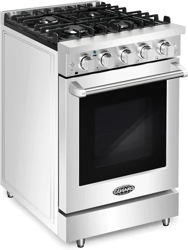 Vista 6 de COSMO COS-EPGR244 24 pulgadas Haven Collection 3.73 pies cúbicos Cocina de gas con 4 quemadores sellados, rejillas de hierro fundido, horno