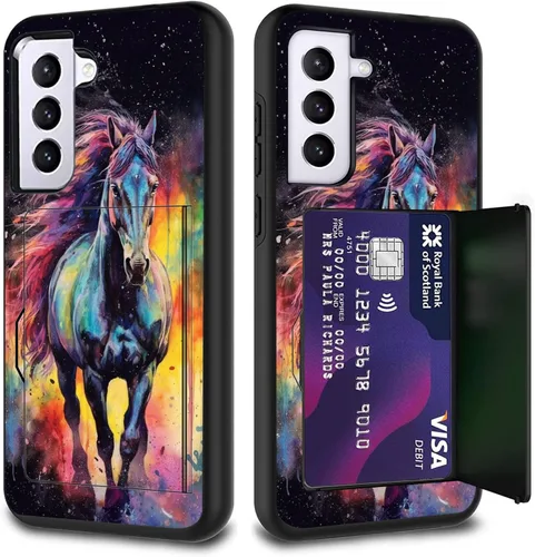Vista 38 de Funda híbrida de doble capa con función atril para Samsung Galaxy A16 5G de 6.9 pulgadas, diseño de vaca con bandera estadounidense