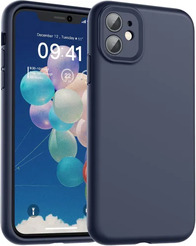Vista 31 de SUPFINE - Funda diseñada para iPhone 12, silicona líquida premium con [forro de microfibra suave antiarañazos][protección de cámara mejorada], funda