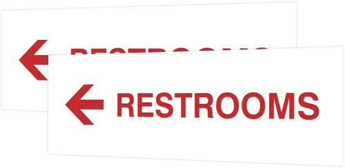 Vista 56 de Signs ByLITA Basic Restrooms - Letrero direccional para pared o puerta (negro), pequeño (paquete de 1)