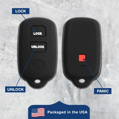 Vista 6 de KeyGuardz - Carcasa de goma suave para llave de automóvil sin llave para Toyota Scion Celica Corolla Echo Highlander Yaris