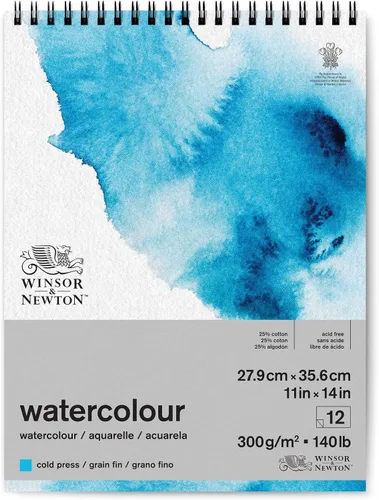 Vista 8 de Winsor & Newton Bloc de postales de papel clásico para acuarela, 4 x 6 pulgadas, blanco natural