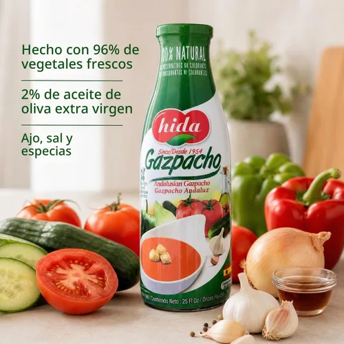Vista 3 de Gazpacho andaluz. Importado de España Pack de 3