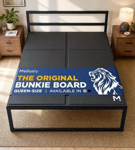 Vista 24 de Original Bunkie Board Twin - Paquete de 2 (38 x 75), soporte para debajo de Tabla de soporte de cama antideslizante y transpirable para marco