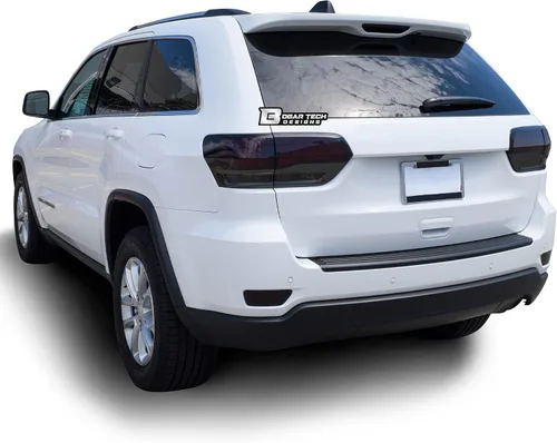 Vista 3 de BOGAR TECH DESIGNS Cubierta tintada para luz de freno trasera y reflector de parachoques compatible con Jeep Grand Cherokee 2014-2021, oscura