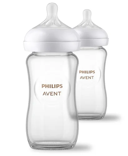 Vista 12 de Philips Avent Biberones de vidrio natural, flujo lento, 4 onzas, sin BPA