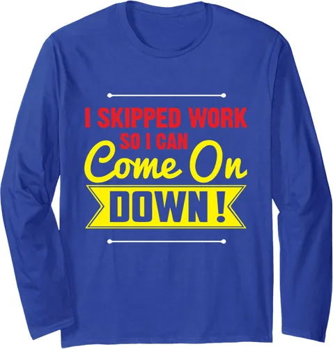 Vista 4 de Camiseta de manga larga con texto en inglés "I Skipped Work So I Can Come on Game Show, Negro, S