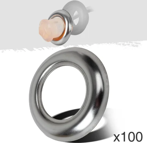 Vista 7 de Partsam Bisel de anillo redondo de acero inoxidable de 3/4 pulgadas para luces de marcador de acento de 3/4 pulgadas y todas las luces redondas