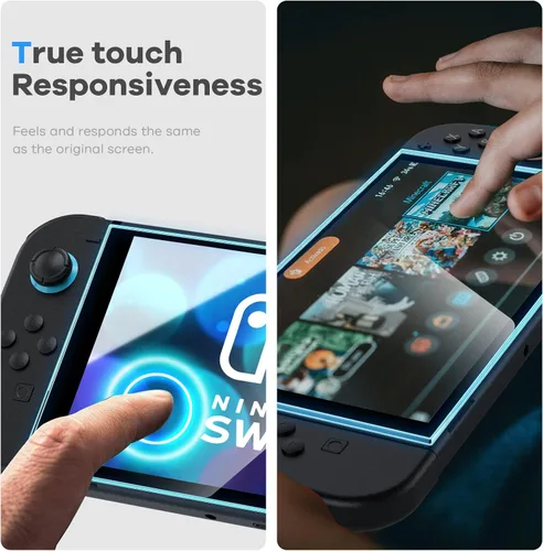 Vista 5 de AACL Protector de pantalla para Nintendo Switch 2 2025 [7.9 pulgadas], película de vidrio templado, ultra transparente, paquete de 2