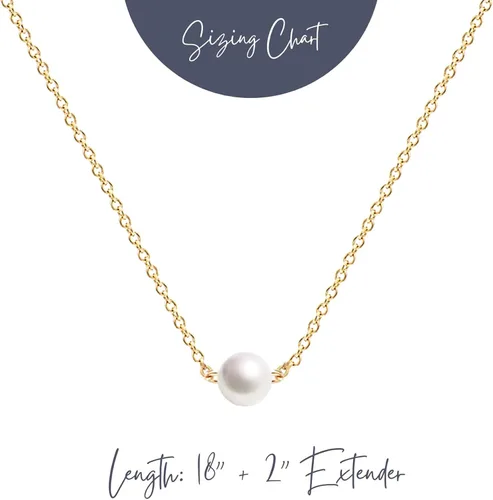 Vista 5 de Ava Riley - Collar minimalista delicado de karma, cadena chapada en oro real de 14 quilates para mujer