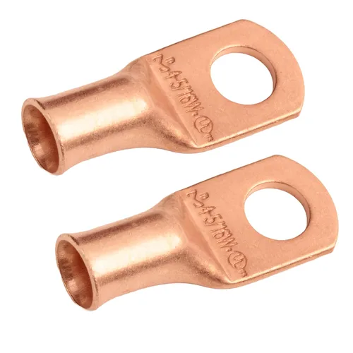 Vista 244 de SELTERM - 5 terminales de anillo resistentes para cable de batería, calibre 1/0 AWG, pernos de 1/2 pulgadas, terminales de calibre 0, ojales