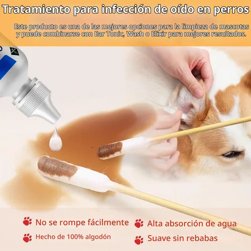 Vista 4 de 100 hisopos de algodón de 6 pulgadas de largo en caja, hisopos de algodón grandes profesionales con mango de bambú, hisopos de doble cara para Doble
