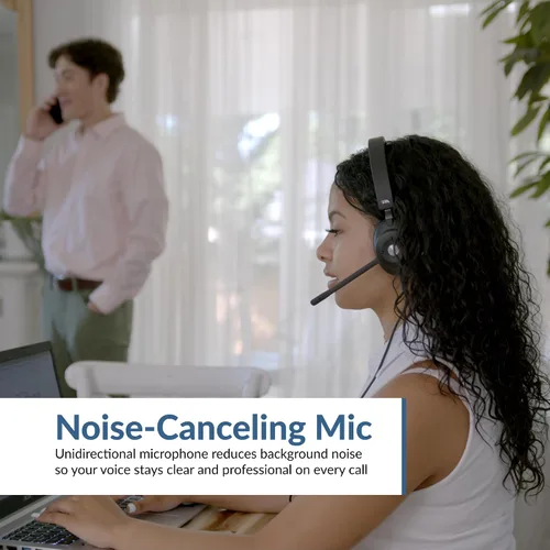Vista 2 de CA Essential USB Headset (HS-2000) – Auriculares profesionales para llamadas y música, comodidad durante todo el día, controles integrados
