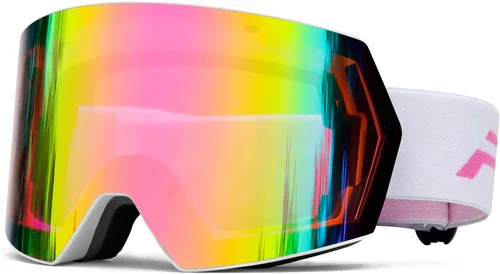 Vista 17 de FMY - Gafas de esquí para hombres, mujeres y jóvenes - Gafas de snowboard y esquí con protección antivaho UV400 para adultos