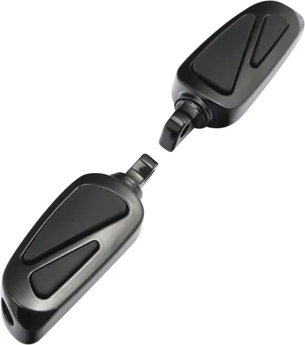 Vista 6 de TCT-MOTORPARTS Estriberas de pie para reposapiés estilo montaje macho de 0.433 in para Harley Touring Road King Glide Negro #01