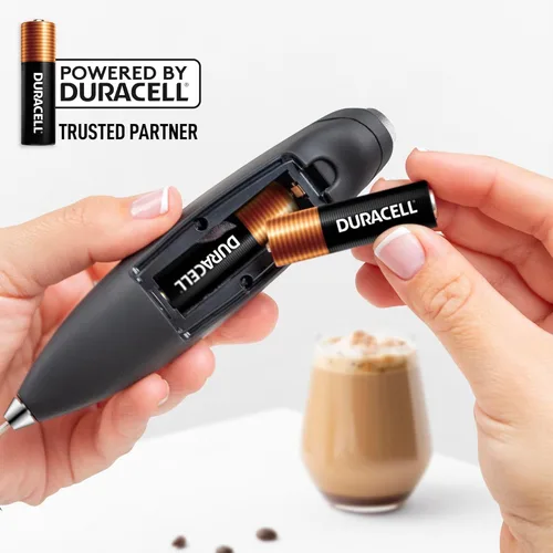 Vista 459 de Zulay Milk Boss Espumador de leche potente manual, hace espuma para latte, batidor para mezclar bebidas, café, miniespumador para capuchino, frappé